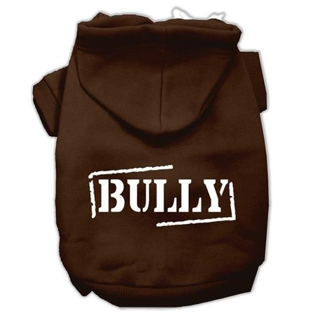 MIRAGE PET Mirage Pet 62-22 XXLBR Bully Screen Printed Pet Hoodies; Brown - 2XL 18 62-22 XXLBR